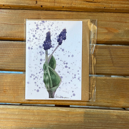 Grape Hyacinth Blank Card