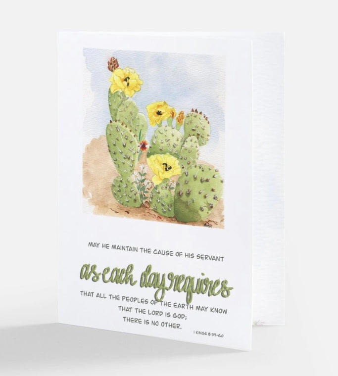 Blooming Inspirational Scripture Botanical Greeting Card