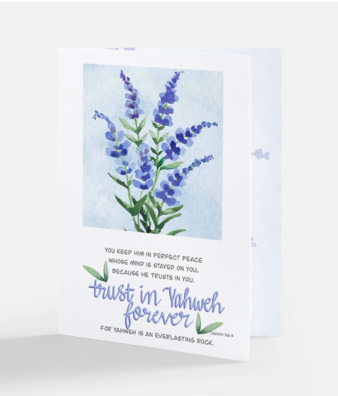 Blooming Inspirational Scripture Botanical Greeting Card