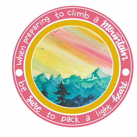 Inspirational Mountain Climbing Waterproof Sticker Decal - Water bottle - Laptop - Gear - Optimist - Best Seller