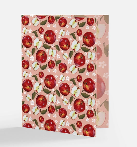 Harvest Apple Pattern Notecard Set