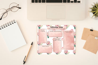 Cultivating Today Notepad – Daily Intention Notepad | Mindset Reframing Tool | Christian Reflection Pad | Productivity & Gratitude Planner with Peekaboo Nugget