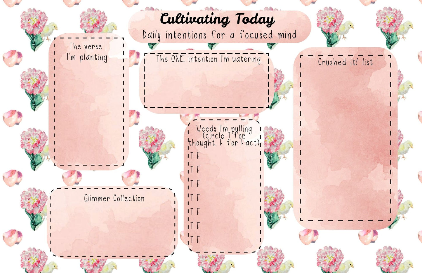 Cultivating Today Notepad – Daily Intention Notepad | Mindset Reframing Tool | Christian Reflection Pad | Productivity & Gratitude Planner with Peekaboo Nugget