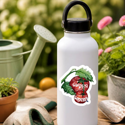 As the Garden Grows, So Does the Gardener Tomato Vinyl Sticker | Watercolor Garden Sticker | Gardening Gift