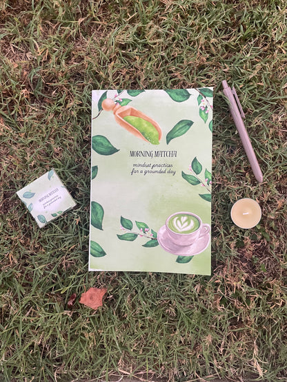 Morning Matcha Mindfulness Gift Box - my morning routine in a box. Journal, pen, mindset cards, and artisan candle