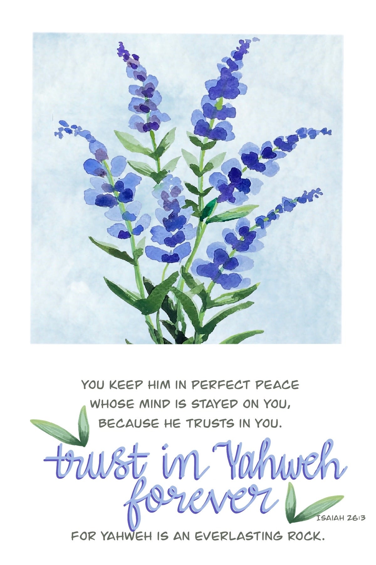 Inspirational Scripture Botanical Art Print Set