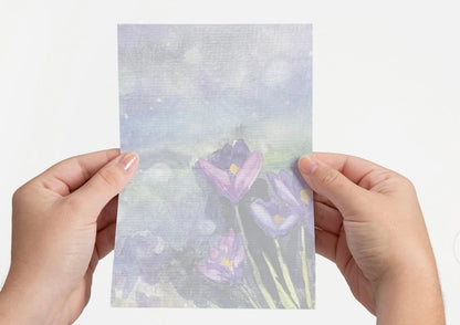 Crocus Patch Greeting Card