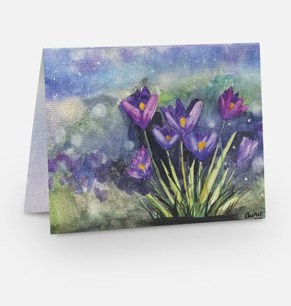 Crocus Patch Greeting Card