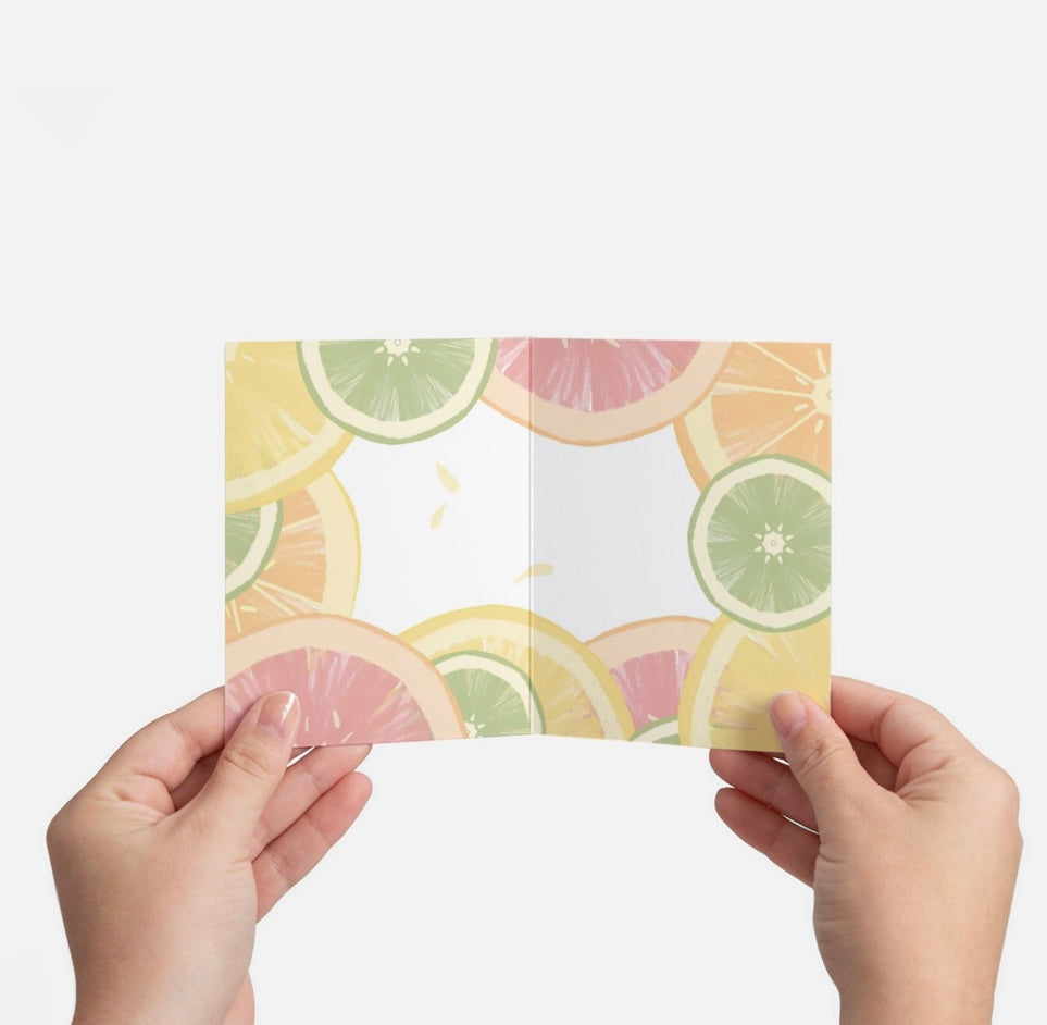 You're The Zest Citrus Fruit Greeting Card for Summer