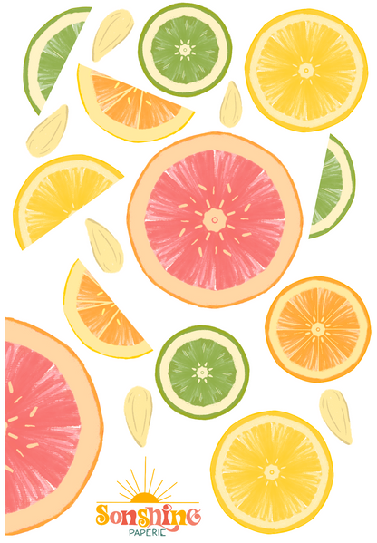 Citrus Vinyl Stickers