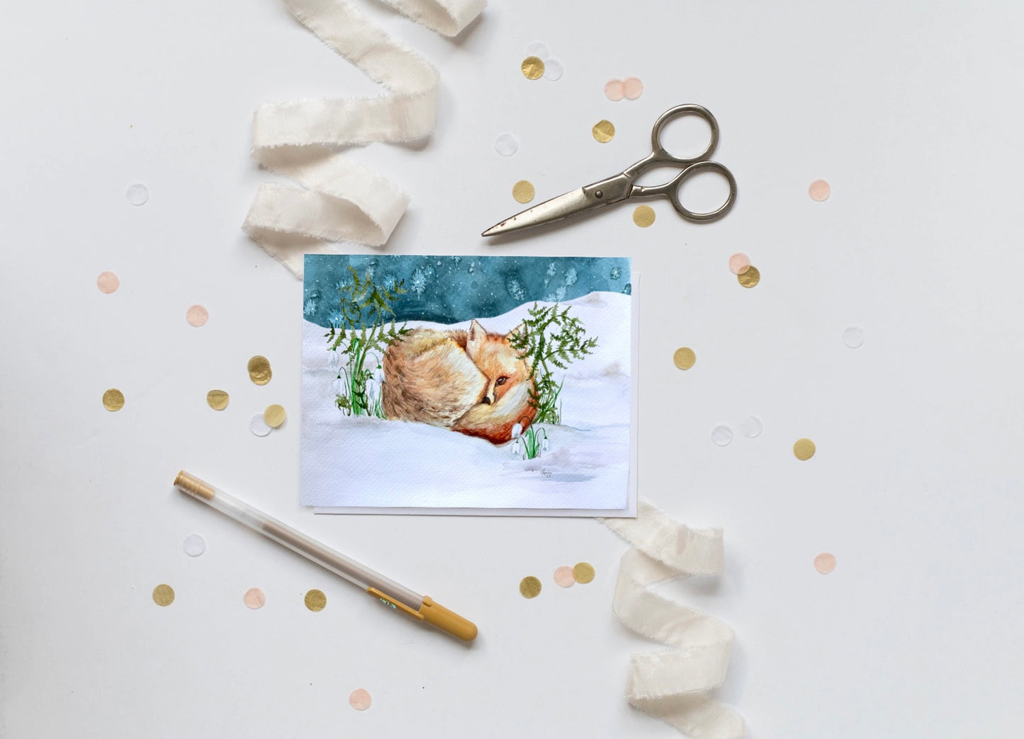 Winter Fox Greeting Card Set