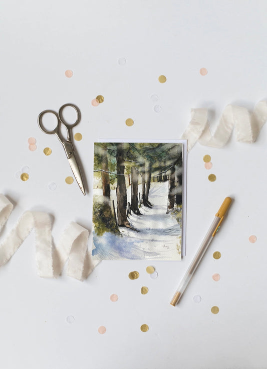 Winter Woods Greeting Card