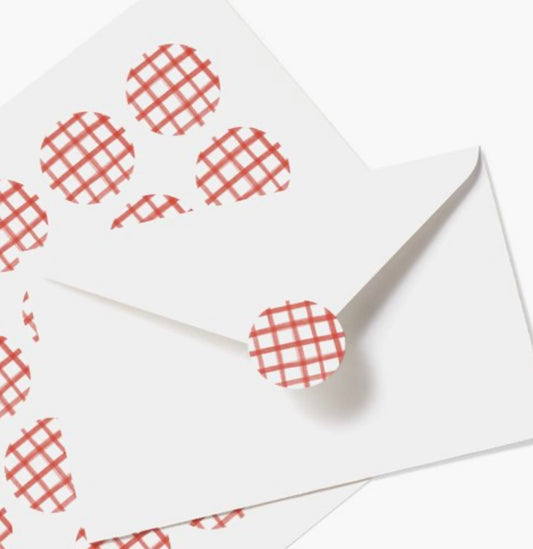 Picnic Plaid Envelope Seals