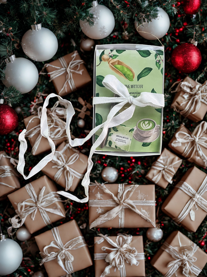 Morning Matcha Mindfulness Gift Box - my morning routine in a box. Journal, pen, mindset cards, and artisan candle