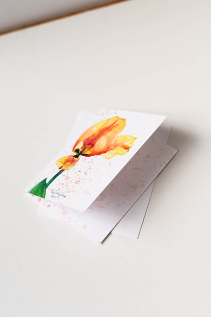 Spring Blooms Flower Greeting Cards - Mixed set- watercolor painting