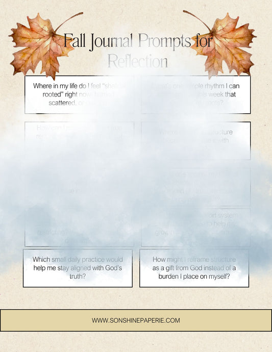 Fall Journaling Prompt Printable