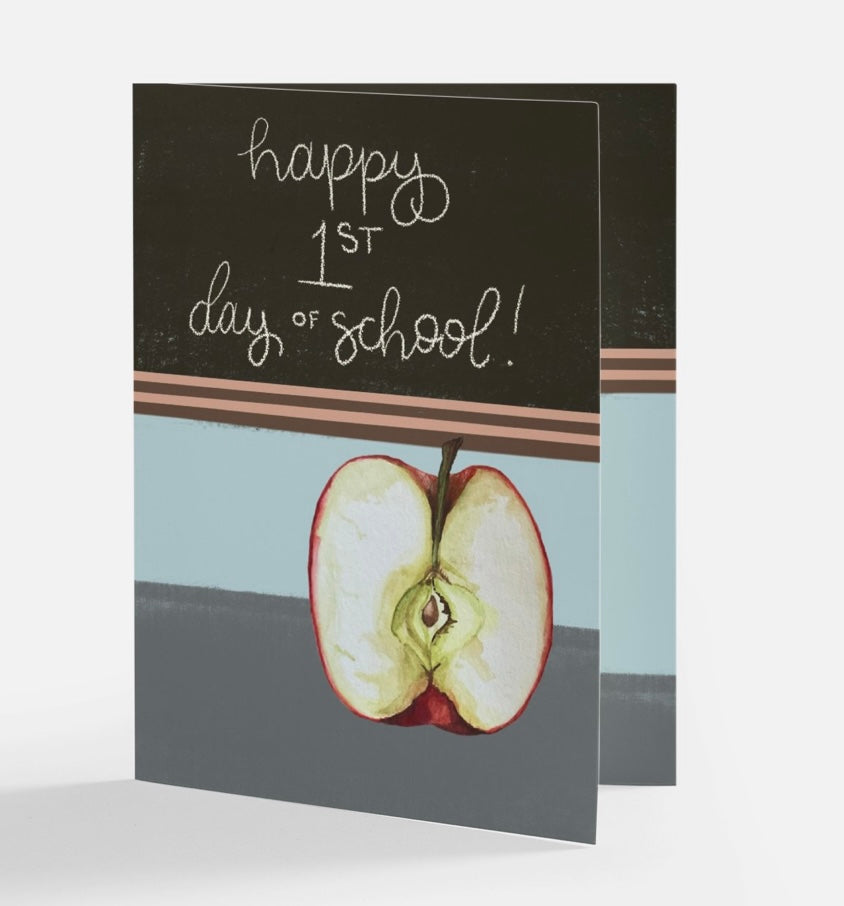 Back To School 1st Day Fall Note Card