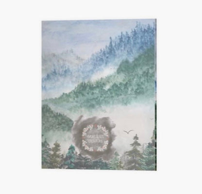 Best Selling Misty Forest watercolor card - hiking - blank - masculine