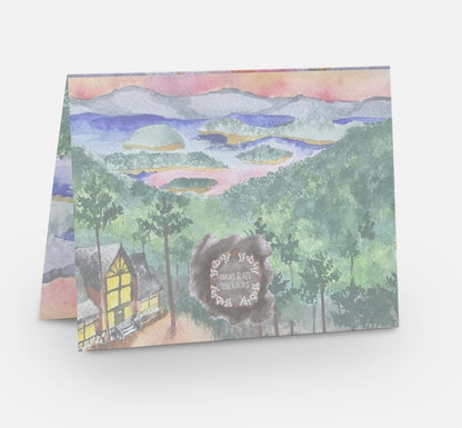 Summer Greeting Card - Cabin in the Woods