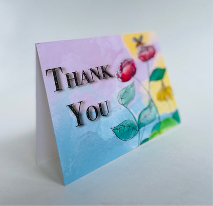 Summer Peony - Thank you Card Set