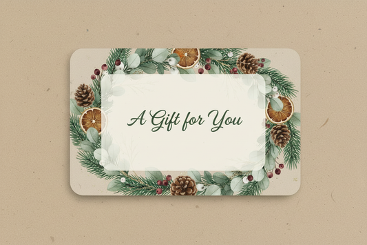 okay, you took off too much. Leave this one exactly as it is, and add "A Gift for You" in forest green font, in script across the middle of the front. Make it fit in the lighter translucent box in the middle.